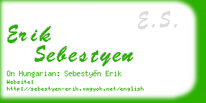 erik sebestyen business card